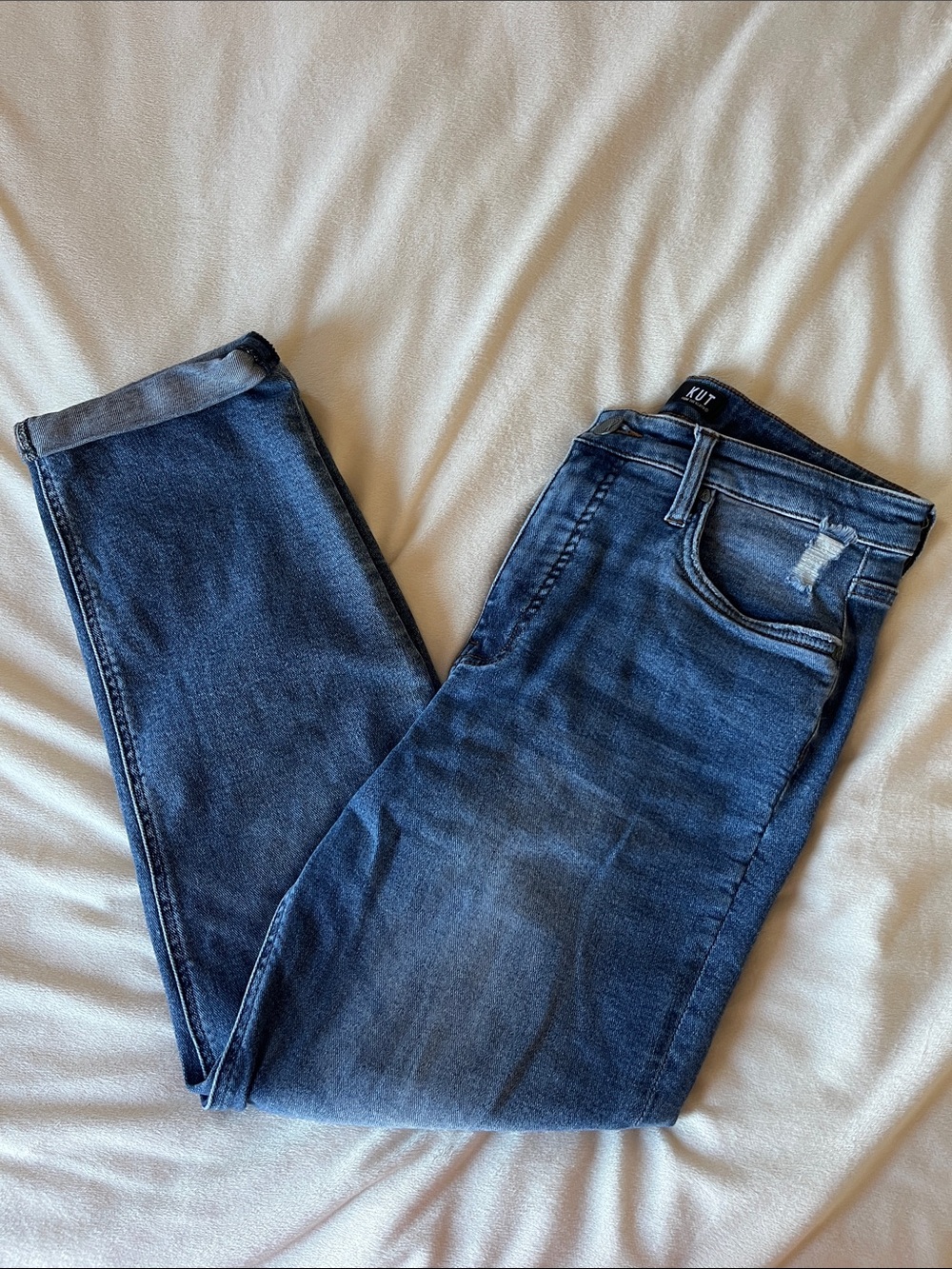 Kut from the Kloth women’s cuffed semi straight leg